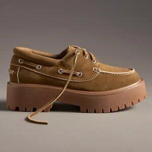 Jeffrey Campbell Crushed-T Lug Platform Boat Shoes in Cedar Size 10 / 41